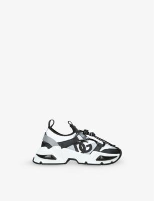 Dolce & Gabbana Blk/white Kids' Airmaster Mesh Low-top Trainers Eur 29 / 11 Uk In Blk/white