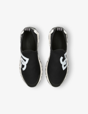 DOLCE & GABBANA: Kids; Logo-Print Woven Low-Top Trainers