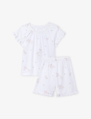 THE LITTLE WHITE COMPANY: Turtle-Print Cotton Pyjamas 7-12 Years