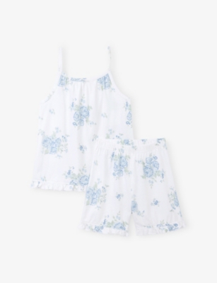 THE LITTLE WHITE COMPANY: Floral-Print Cotton Pyjamas 9-12 Years