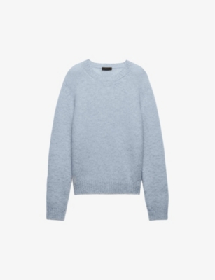 PRADA: Shetland crewneck brushed wool knitted jumper