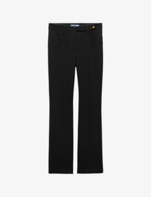 PRADA: Natté slim-fit wool trousers
