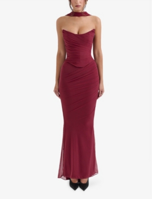 Shop House Of Cb Of Cb Womens Cabernet Hallie Strapless Stretch-woven Corset Xs