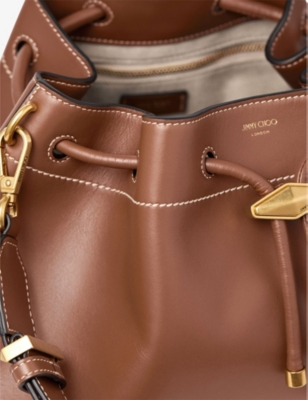 JIMMY CHOO: Bon Bon Leather Bucket Bag