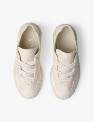 Jimmy Choo Diamond Flex Lightweight Leather Trainers With Collapsible Heel In V Latte