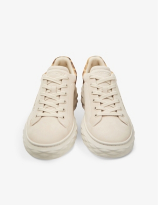 Jimmy Choo Diamond Maxi Sneakers - Women's - Leather In V Chalk/natural