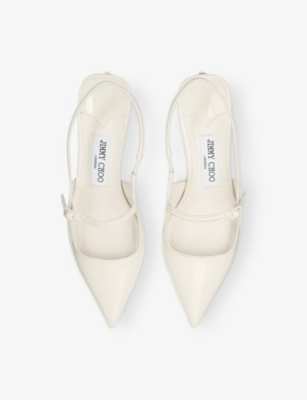 Shop Jimmy Choo Womens Latte Didi Patent-leather Slingback Courts Eur 42/ 9 Uk