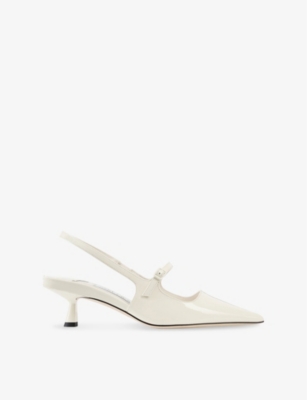Shop Jimmy Choo Womens Latte Didi Patent-leather Slingback Courts Eur 42/ 9 Uk