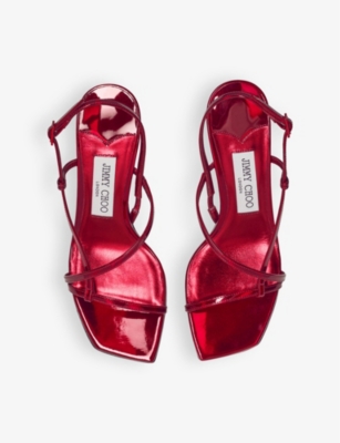 JIMMY CHOO: Etana 80 strappy leather heeled sandals