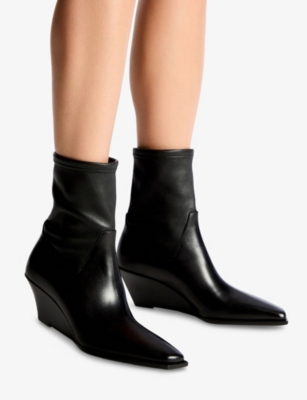 JIMMY CHOO: Hadley 60 pointed-toe leather ankle boots