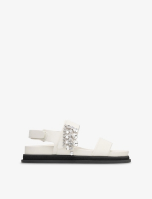 JIMMY CHOO: Verity Double-Strap Leather Sandals