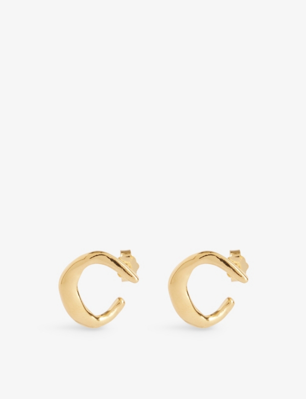 Inga 18ct yellow gold-plated 925 sterling-silver earrings