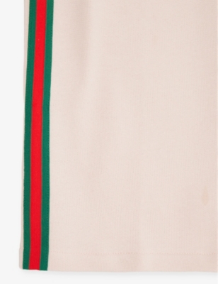 GUCCI: Web Stripe straight-leg cotton jogging bottoms 6-12 years