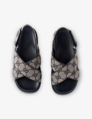 GUCCI: Kids' GG-Monogram Woven Sandals