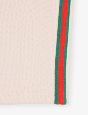 GUCCI: Web Stripe straight-leg cotton jogging bottoms 6-36 months