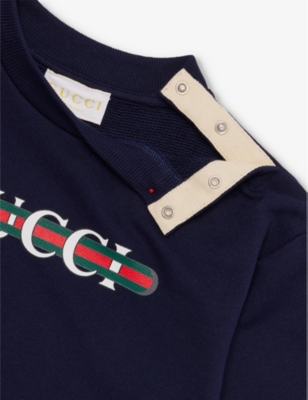 GUCCI: Baby logo-print cotton-jersey sweatshirt 12-36 months