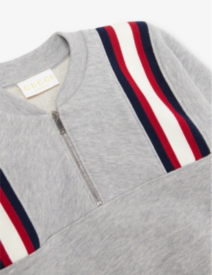 GUCCI: Baby embroidered cotton-jersey sweatshirt 24-36 months