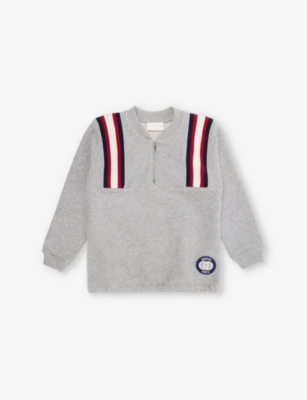 GUCCI: Baby embroidered cotton-jersey sweatshirt 24-36 months
