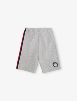 GUCCI: Baby embroidered cotton-jersey sweat shorts 24-36 months