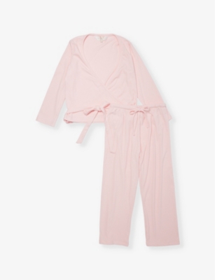 THE NAP CO: Wrap-around stretch-woven pyjama set 1-9 years