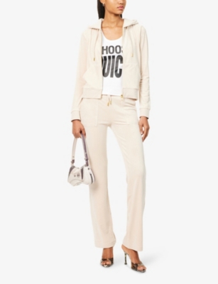JUICY COUTURE: Robertson velour stretch-woven hoody