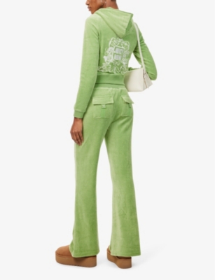 JUICY COUTURE: Robyn Juicy Now zip-front velour hoody