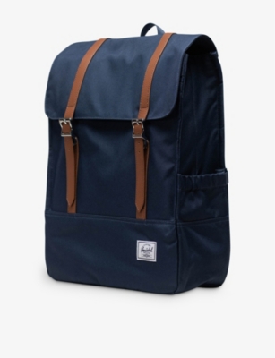 Herschel Supply Co Womens  Survey Branded Recycled-polyester Backpack In Navy
