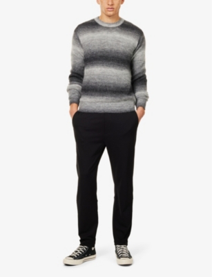 Paige Mens  Tuller Relaxed-fit Tapered Stretch-jersey Trousers In Black
