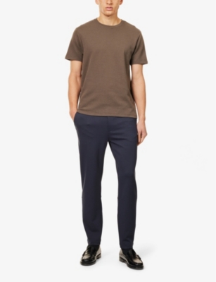 Paige Mens  Tuller Relaxed-fit Tapered Stretch-jersey Trousers In Deep Anchor
