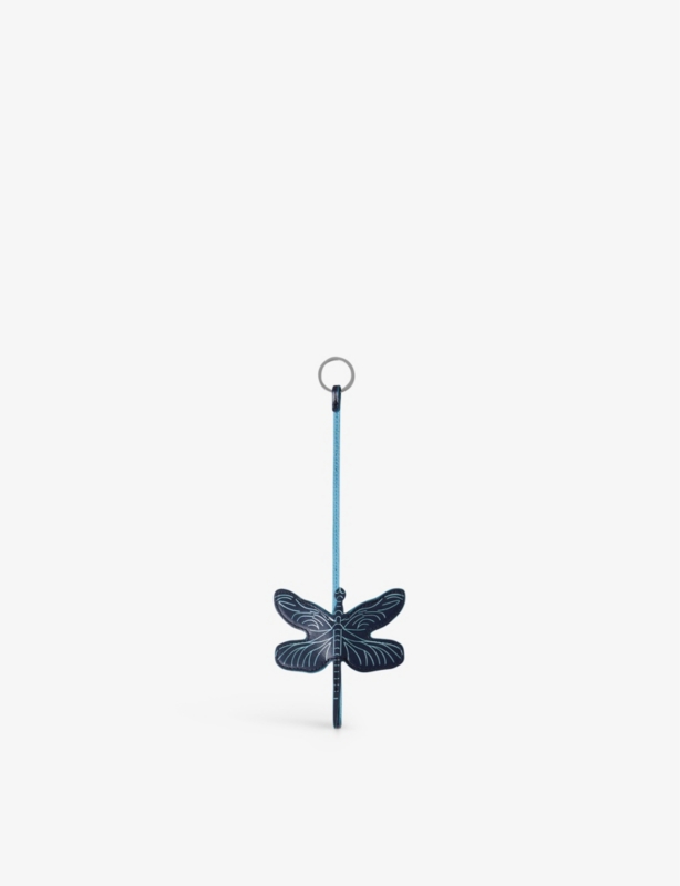 Dragonfly leather keyring