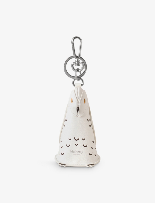 Owl Zipped-Pocket Leather Keyring