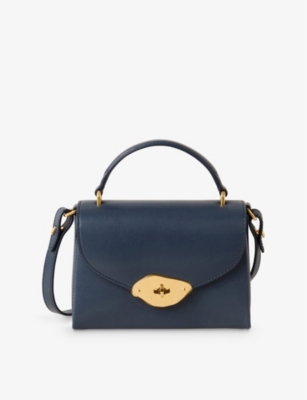 MULBERRY: Lana small high-gloss leather top-handle bag