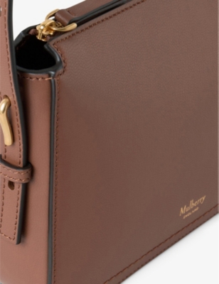 MULBERRY: Clovelly foiled-logo grained-leather pouch