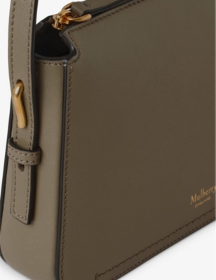 MULBERRY: Clovelly foiled-logo grained-leather pouch