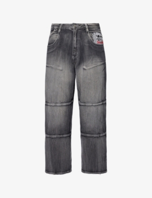 Feeling Lucky Leopard Slim Wide Jeans main image 1