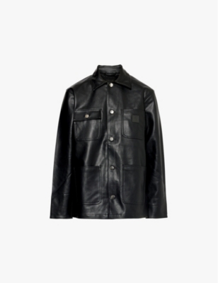 CARHARTT WIP: Michigan Patch-Pockets Relaxed-Fit Faux-Leather Jacket