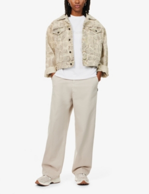 Carhartt Omens  Wip Brady Loose-fit Wide-leg Organic-cotton Twill Trousers In Fleur De Sel