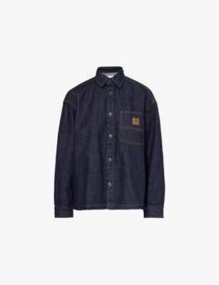 CARHARTT OMENS BLUE LOVILIA PATCH-POCKET DENIM SHIRT 