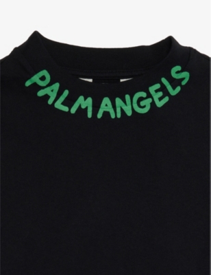 PALM ANGELS: Seasonal Brand-Print Cotton-Jersey T-Shirt 4-14 Years