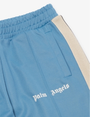 PALM ANGELS: Logo-embroidered stripe-trim cotton-blend jogging bottoms 6-12+ years