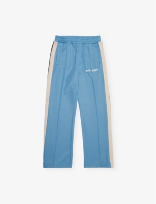 PALM ANGELS: Logo-embroidered stripe-trim cotton-blend jogging bottoms 6-12+ years