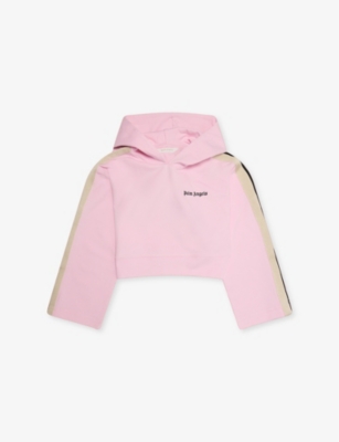 PALM ANGELS: Striped-Panel Brand-Print Stretch-Woven Blend Hoody 4-12 Years
