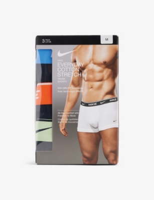 NIKE: Everyday DRI-FIT Pack-Of-Three Stretch-Cotton Trunk Shorts
