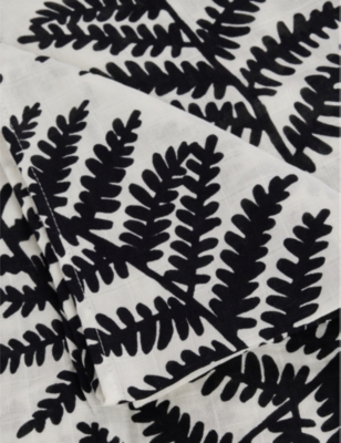 ETTA LOVES: Plant-print extra-large sensory cotton muslin 120cm