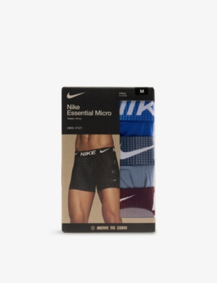 NIKE: Essential Micro logo-waistband pack of three stretch-jersey trunks