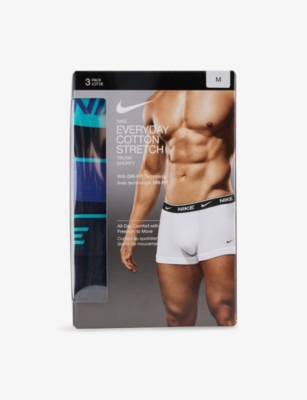 NIKE: Everyday DRI-FIT Pack-Of-Three Stretch-Cotton Trunks