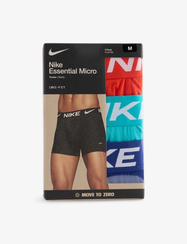 Essentials Micro DRI-FIT Pack-Of-Three Stretch-Woven Trunks
