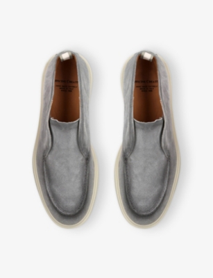 Officine Creative Mens Grey Mid Bones Suede Mid-top Boots In Grey Mid