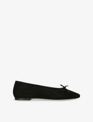 AEYDE: Delfina Suede Ballerina Flats