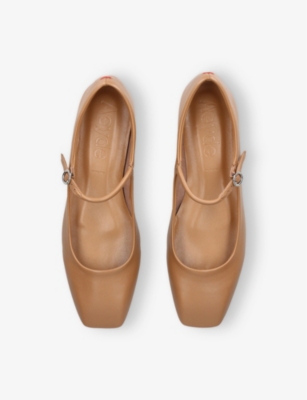 Aeyde Uma Ballet Flats In Tan
